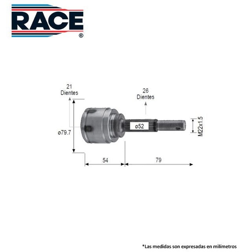 [RR-9563] JUNTA HOMOCINETICA RUEDA